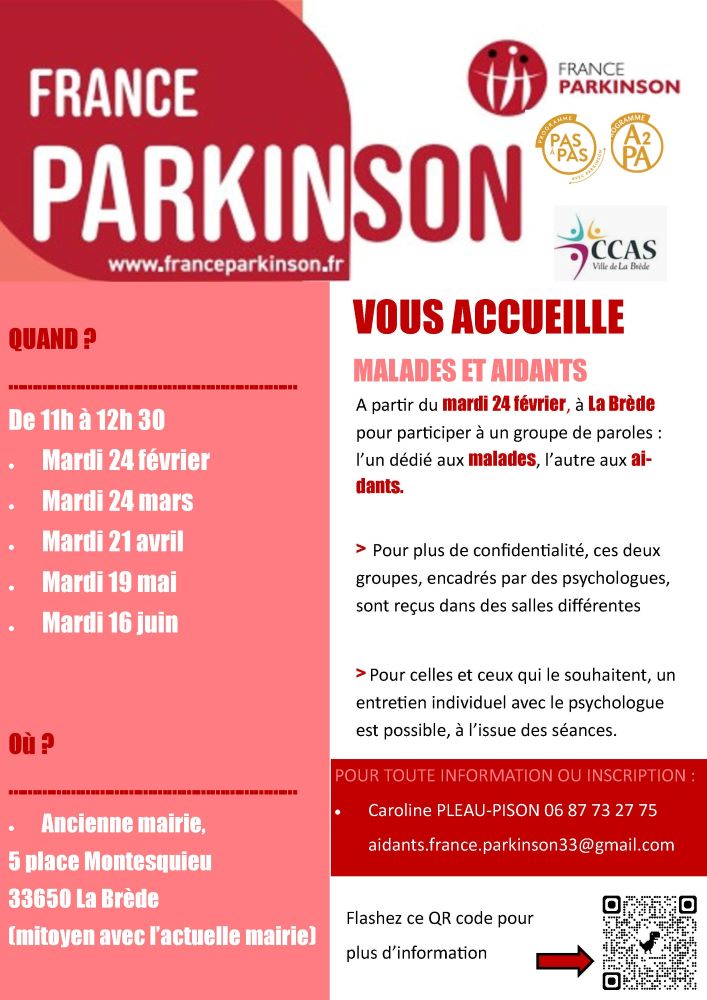 Groupe de paroles Parkinson LA BREDE 2026