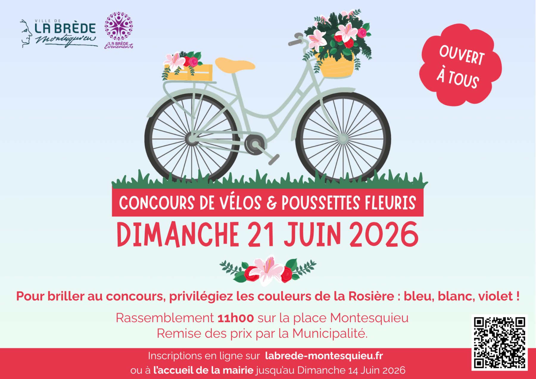 affiche concours vélos fleuris